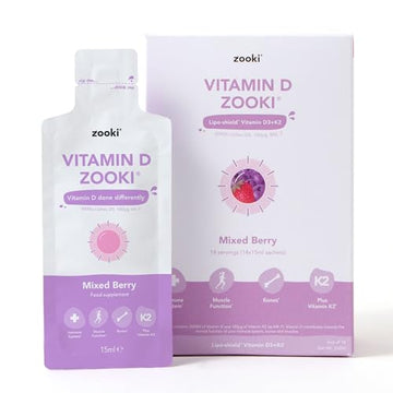 Zooki 3000iu Liposomal Vitamin D3 + K2 Liquid Sachets | 4X Higher Absorption Clinically Proven yourzooki uk supplements
