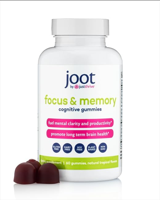 Just Thrive Focus & Memory Gummies – Nootropic Brain Supplement for Clarity, Concentration, Memory Support, & Energy – Citicoline, Lion’s Mane, Vitamin B12 & D3 Just Thrive uk supplements