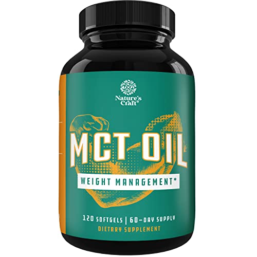 C8 MCT Coconut Oil Softgels - MCT Oil Keto Pills with Caprylic Acid Coconut Oil Natures Craft uk supplements