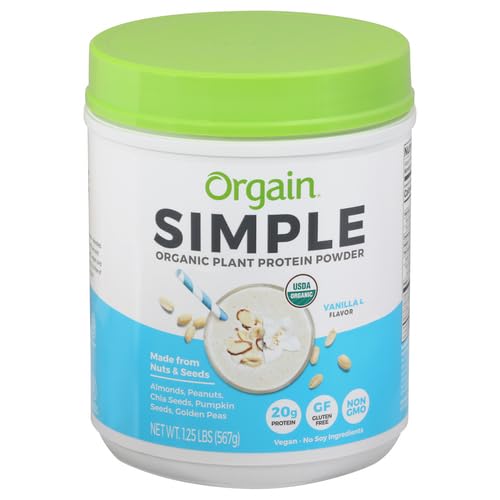 Orgain Organic Simple Vegan Protein Powder, Vanilla - 20g Plant Based Protein Orgain uk supplements