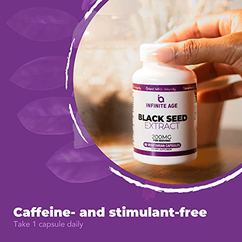 INFINITE AGE Dry Organic Black Seed Oil Extract Capsules - Nigella Sativa Seed Extract INFINITE AGE uk supplements