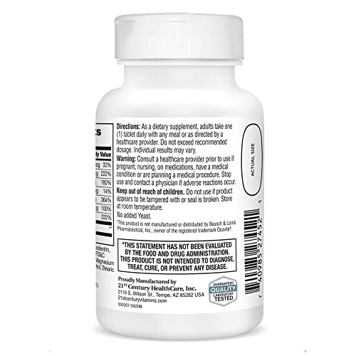 21st Century Healthy Eyes with Lutein Tablets, 60 Count, White (27452) 21st Century uk supplements
