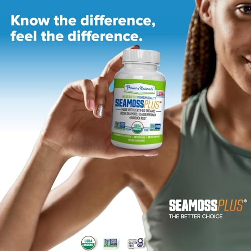 Power By Naturals Sea Moss Plus - USDA Certified Organic Wildcrafted Irish Seamoss Power By Naturals uk supplements