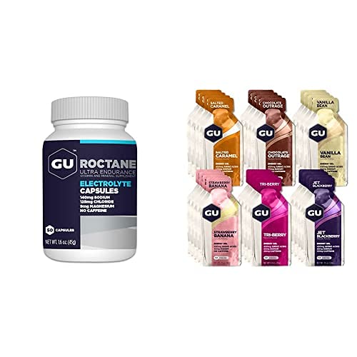 GU Energy Variety Pack, Roctance Ultra Endurance Electrolye Capsules GU Energy uk supplements