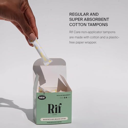 Rif Care Organic Cotton Non Applicator Tampons Regular Absorbency 18 Count Rif care uk supplements