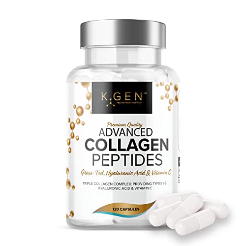 Pure Collagen Supplements Capsules Grass Fed Advanced Multi Collagen Peptides K GEN rejuvenation nutrition uk supplements