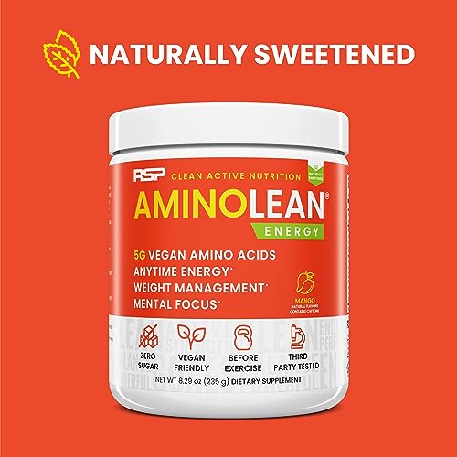 RSP Nutrition Mango Aminolean Amino Acid Supplement Powder, 8.29 OZ RSP NUTRITION uk supplements