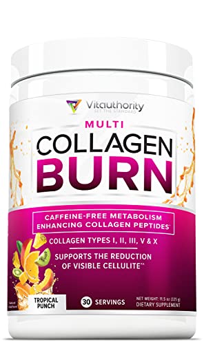 Hydrolyzed Collagen Peptides Powder for Women - Slimming Multi Collagen Burn Ultimate Vitauthority uk supplements