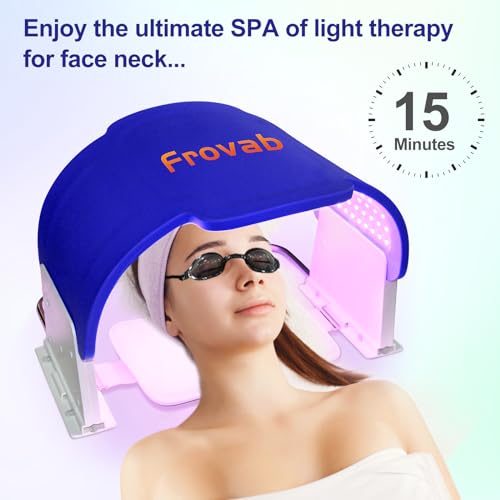 Frovab 7 in 1 Colors LED Light Therapy Mask, Red & Blue Face Mask Light Therapy, Portable & Flexiable Frovab uk supplements