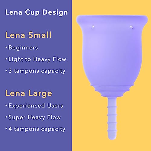 Lena Menstrual Cup | 12hr Reusable Period Silicone Soft Cup | Tampon and Pad Alternative Lena uk supplements