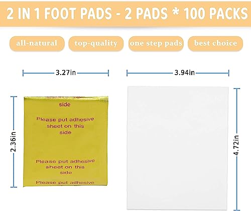 Foot Pads maguja 100Pcs Deep Cleansing Foot Pads for Stress Relief | Better Sleep | Foot Care maguja uk supplements