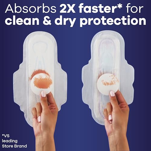 Always Ultra Thin Feminine Pads with Wings for Women, Size 4, Overnight Absorbency, Unscented Always uk supplements