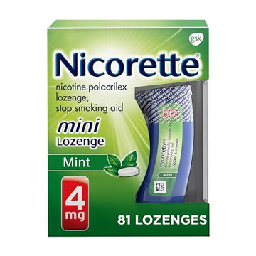 Nicorette 4 mg Mini Nicotine Lozenges to Quit Smoking - Mint Flavored Stop Nicorette uk supplements