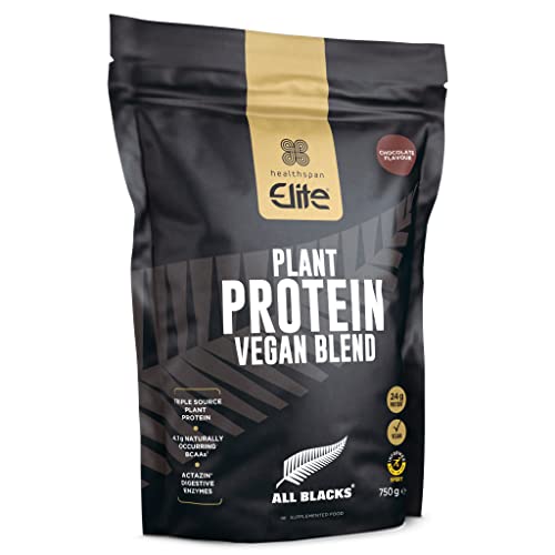 Healthspan Elite All Blacks Plant Protein Vegan Blend (750g) | 23g Protein Per Serving Healthspan Elite uk supplements