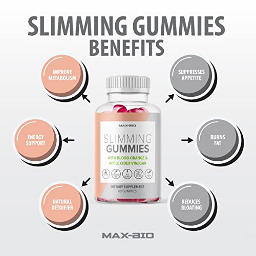 (Official 2 Pack) Slimming Gummies It Works with Apple Cider Vinegar and Sicilian Blood Orange Extract Max-Bio uk supplements