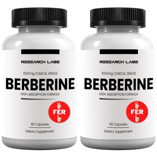 Research Labs 2 Fer 1 Ad - 1500mg Clinical Grade Berberine High Absorption Formula Research Labs uk supplements