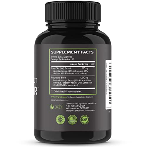 Green Tea Weight Loss Pills with Green Coffee Bean Extract | Belly Fat Burner, Metabolism Nobi Nutrition uk supplements