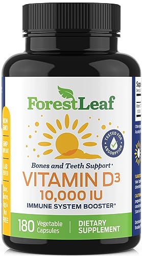 ForestLeaf - Vitamin D3 IU Weekly Supplement (Unflavored -10000-180 Count) ForestLeaf uk supplements