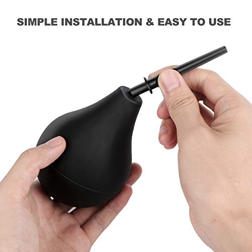 RANEU Enema Bulb Douche Enema Kit for Women & Men with 3 Nozzles (Black, 4 Piece Set) RANEU uk supplements