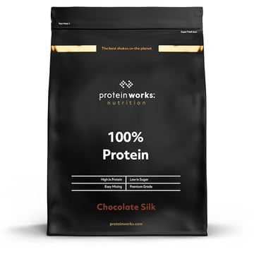 Protein Works - 100% Protein, 1.25kg, High Protein Blend, 41 Servings, Chocolate Silk Protein Works uk supplements