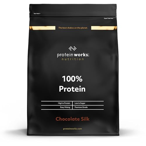 Protein Works - 100% Protein, 1.25kg, High Protein Blend, 41 Servings, Chocolate Silk Protein Works uk supplements