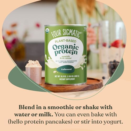 Four Sigmatic Organic Plant-Based Protein Powder Unflavored Protein with Lion’s Mane Four Sigmatic uk supplements