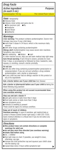 GoodSense Children's Dye-Free, Acetaminophen 160 mg per 5 mL Oral Suspension, Cherry Flavor, 8 FL OZ GoodSense uk supplements