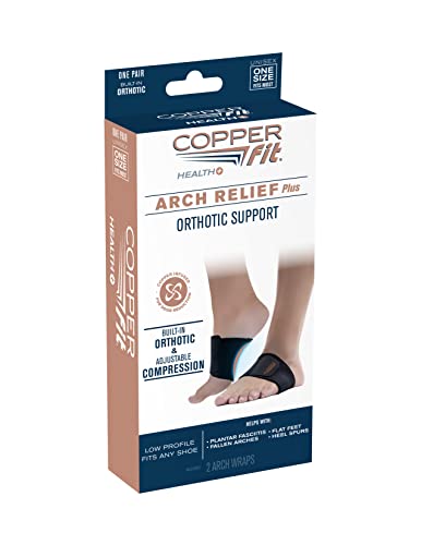Copper Fit CFACBP Health Unisex Arch Relief Plus with Built-In Orthotic Copper Fit uk supplements