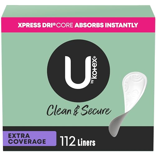 U by Kotex Clean & Secure Panty Liners, Light Absorbency, Extra Coverage, 112 Count U by Kotex uk supplements
