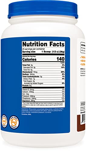 Nutricost Whey Protein Concentrate (Chocolate) 2LBS - Gluten Free & Non-GMO Nutricost uk supplements
