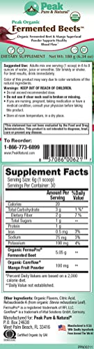 Peak Pure & Natural Peak Organic Fermented Beets - Organic Fermented Beet Powder Peak Pure & Natural uk supplements