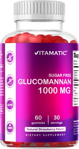 Vitamatic Sugar Free Glucomannan Gummies (Amorphophallus Konjac Root) - 1000mg per Vitamatic uk supplements