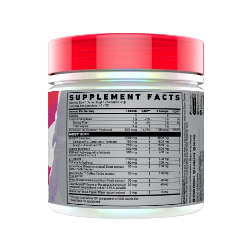GHOST Burn Thermogenic Fat Burner Powder, Passionfruit - 40 Servings - Metabolism GHOST uk supplements