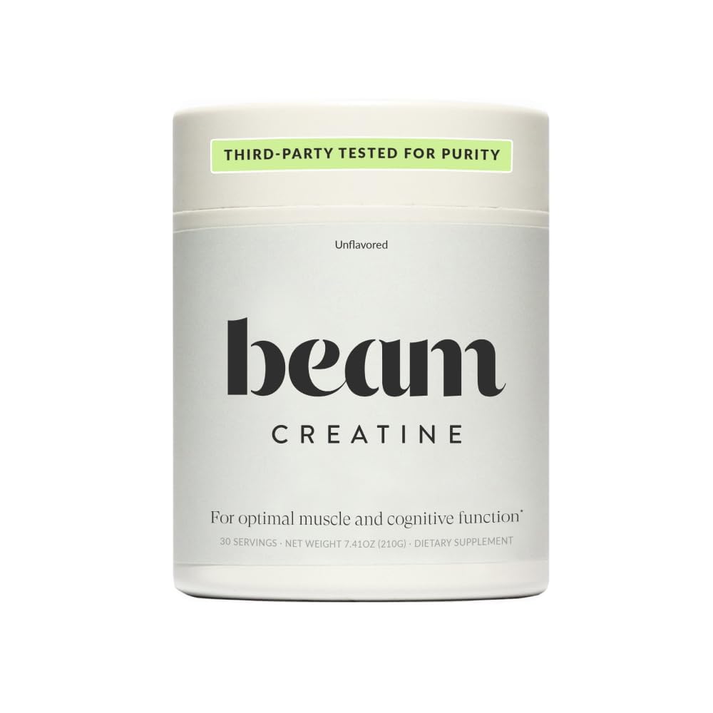 Beam Creatine Monohydrate Powder – 5g Micronized Creatine Monohydrate, Third Party Tested Creatine for Women & Men, Muscle Strength, Growth, Recovery & Cognitive Support, Unflavored, 30 Servings Beam uk supplements