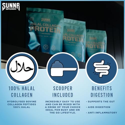 SUNNA SUPPLEMENTS - Halal Bovine Collagen Protein Powder for Hair, Skin, Nails and Joints SUNNA SUPPLEMENTS uk supplements