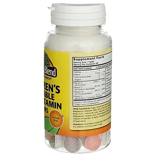 NAT B CHILDRENS CHEWABLE 100 Nature's Blend uk supplements