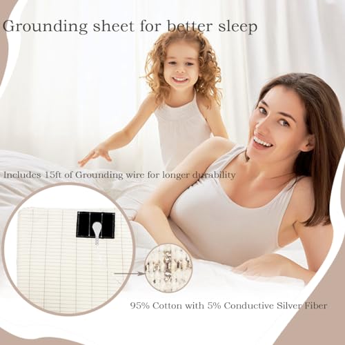 Grounding Sheet, Grounding Mat for Bed with Grounding Cord, Reduce Painful, Inflammation XINHUSU uk supplements