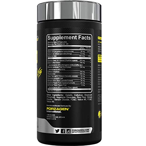 Forzagen Lipocrush Thermogenic Fat Burner for Men and Women, 90 Belly Fat Burner Forzagen uk supplements