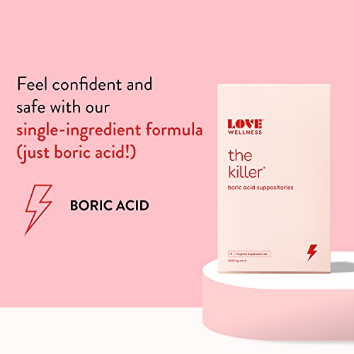 Love Wellness Boric Acid Suppositories for Women, The Killer | Vaginal Love Wellness uk supplements