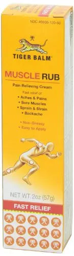 Tiger Muscle Rub Topical Analgesic Cream 2 Ounces (57 g) (Pack of 4) Tiger Balm uk supplements