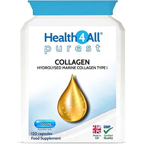 Health4All Marine Collagen Peptides Type I 120 Capsules (V) 2000mg Daily Dose Super Absorbable Health4All uk supplements