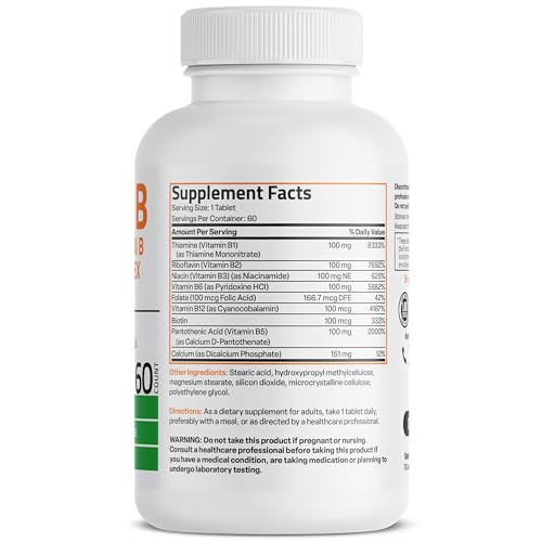 Bronson Vitamin B 100 Complex High Potency Sustained Release (Vitamin B1, B2, B3, B6) Bronson uk supplements