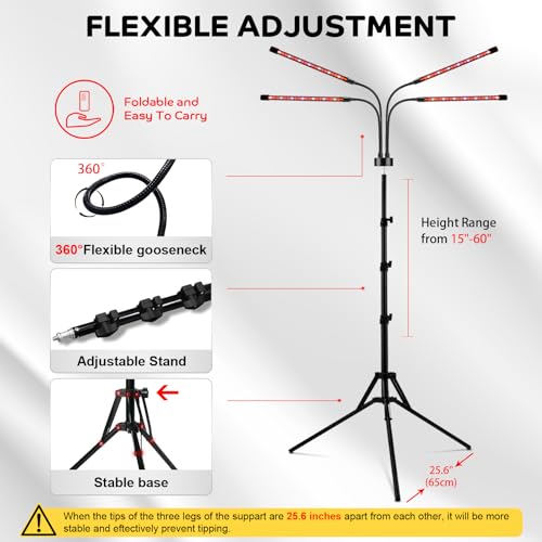 Devowellte Red Light Lamp for Face, 80 LEDs Red Light Lamp Height Free Adjustment Infrared Light Devowellte uk supplements