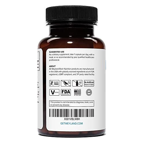 Lithium Orotate 20mg (1 Bottle), 60 Vegetarian Capsules, Lithium Supple Weyland Brain Nutrition uk supplements