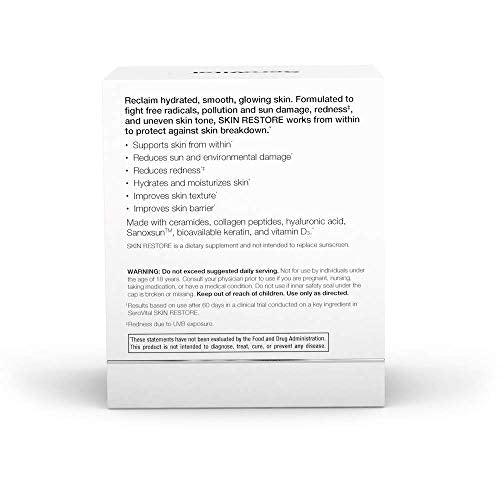 SeroVital Skin Restore, Healthy Skin Supplement with Ceramides and Hyaluronic Acid Serovital uk supplements