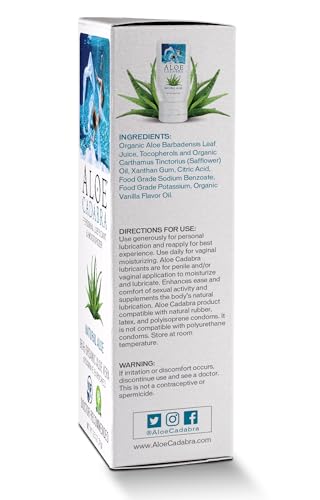 Aloe Cadabra Natural Water Based Personal Lube, Organic Lubricant for Her, Him & Couples, Unscented Aloe Cadabra uk supplements