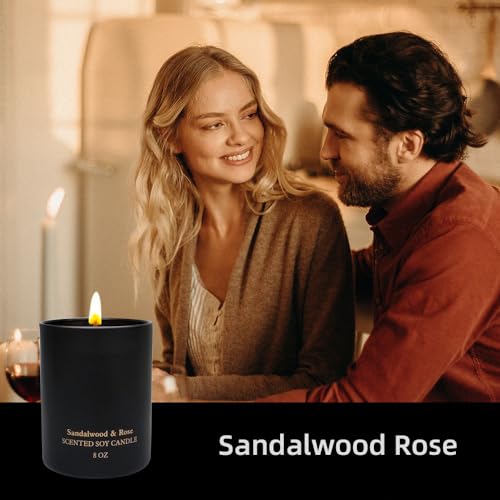 Sandalwood Rose Scented Candles, Christmas Birthday Candle Gifts for Women, Best Friends Kelly's Custom Candles uk supplements