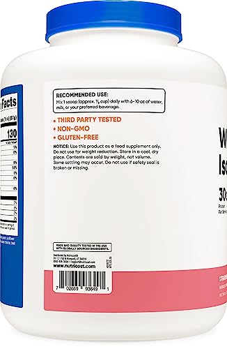 Nutricost Whey Protein Isolate (Strawberry Milkshake) 5LBS Nutricost uk supplements