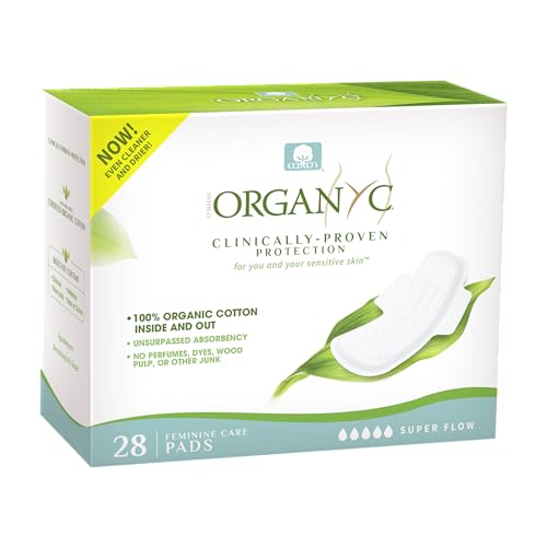 Organyc New and Improved 100% Certified Organic Cotton Overnight Feminine Pads Organyc uk supplements