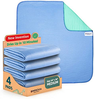 IMPROVIA® Washable Underpads, 34" x 36" (Pack of 4) - Heavy Absorben IMPROVIA uk supplements